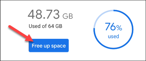 حافظه اشغال شده‌ در گوشی اندروید