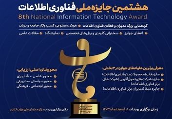 توسعه و ترویج فناوری با برگزاری هشتمین دوره جایزه ملی فناوری اطلاعات 
