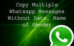 چگونه چند پیام را در Whatsapp بدون درج تاریخ، ساعت و نام کپی کنیم؟