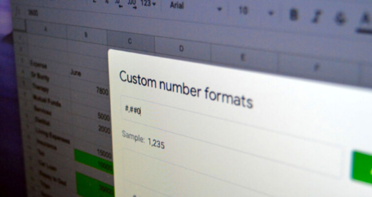 آموزش تغییر و ایجاد فرمت عددی دلخواه در برنامه گوگل شیت