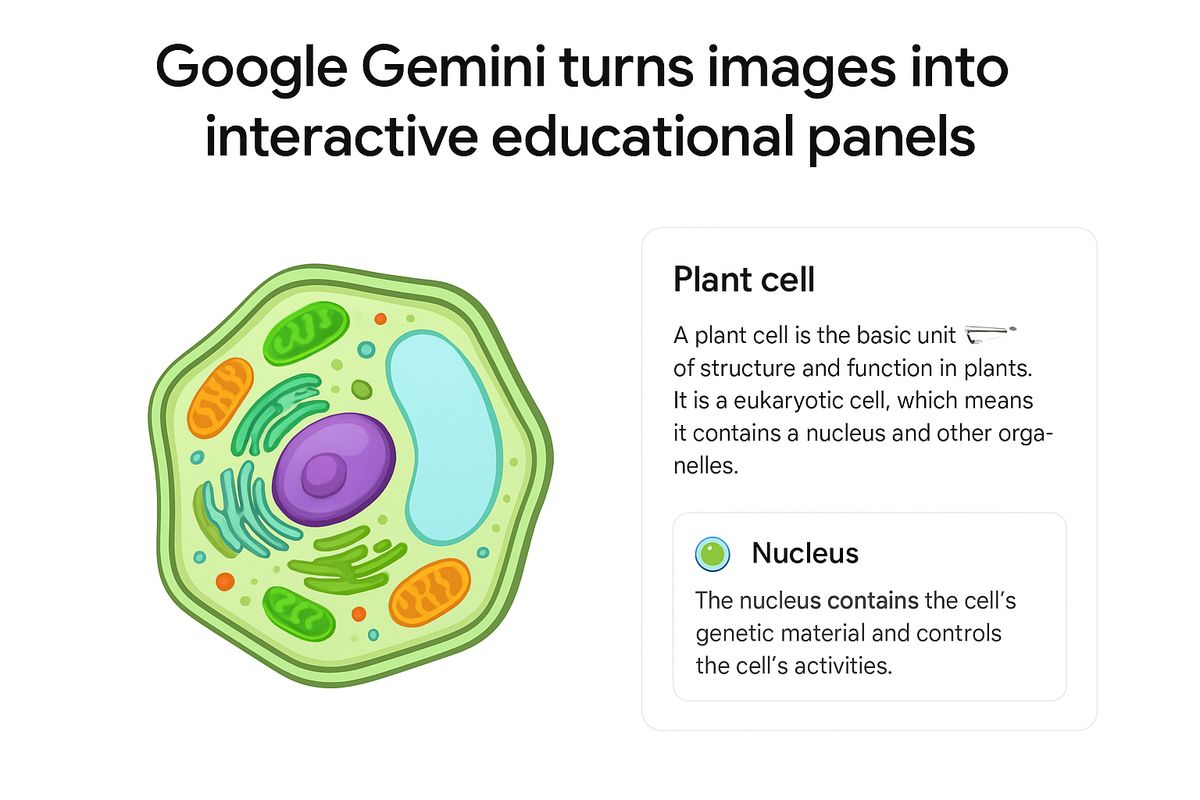 گوگل جمینای جدید؛ از تصویر ساده تا پنل آموزشی تعاملی
